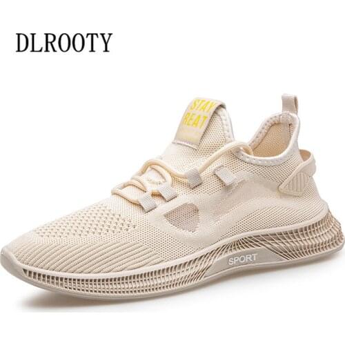 Men Sneakers Flats Casual Shoes Fashion Outdoor Breathable Mesh Summer Lace Up Male Platform Chunky Walking Hollow Out