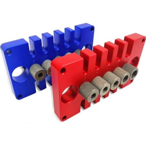 Woodworking Hole Jig Kit, Drill Guide with 6,7,8,9,10mm Drill Bushings, 3-in-1 Punch Tools