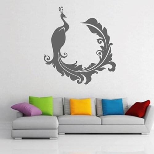 Peacock Wall Stickers for wall Bedroom peacock Sticker Decor Peacock Mural Designs Peacock Mural Bird Design Bird Wall Decor G13