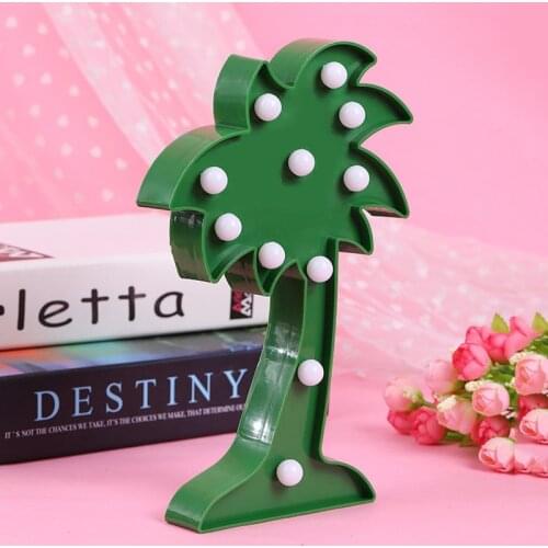 Coconut Trees Shape Led Night Light Lamp Lighting Child String Lights Led Christmas Tree Decoration Lights Home Party Holiday