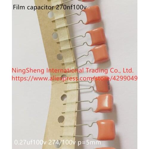 Original new 100% film capacitor 270nf100v 0.27uf100v 274/100v p=5mm (Inductor)