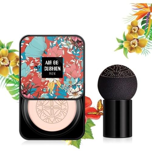 Hot sale BB Air Cushion Foundation Mushroom Head CC Cream Concealer Whitening Makeup Cosmetic Waterproof Brighten Face Base Tone