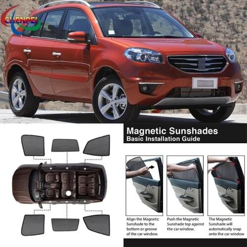 For Renault Koleos Car Full Side Windows Magnetic Sun Shade UV Protection Ray Blocking Mesh Visor Car Decoration Accessories