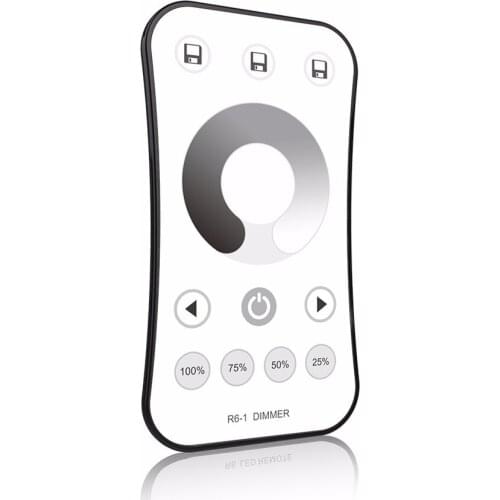 R6-1;RF wireless Remote Controller;used for single color controllers;Adopt 2.4GHz wireless technology, remote distance up to 30m