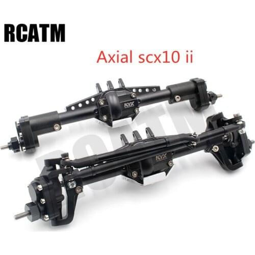 RC Model CNC Front Rear Portal Axle Set Metal Upgrade Axles For 1/10 RC Crawler Car Axial SCX10 II 90046 DIY OP Part