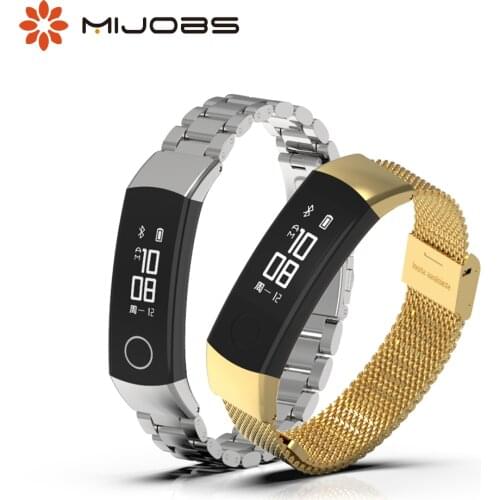 For Honor Band 3 4 5 Strap Smart Wristband Bracelet Metal Milanese Wrist Smart Watch Honor Band 4 for Huawei Honor Band 5 Strap
