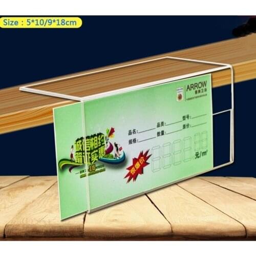 Retail Price Labels Holders Merchandise Acrylic Sign Display Holder Papers Info Frame for Storage Bins