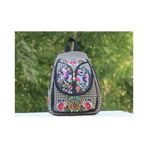 Fashion National Embroidery Cute Women Backpacks!Nice Floral Embroideried Lady Vintage backrack Hot Versatile Bohemian Backpack