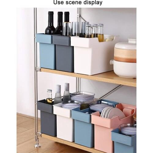 Home Kitchen storage box with pulleys pot cover rack Household cabinets and kitchen utensils desktop seasoning dish storage box