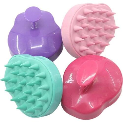 Silicone Plastic Massager Shampoo Scalp Massage Brush Hair Washing Body Shower Brush Bath Spa Massage Brush And Facial Cleansing