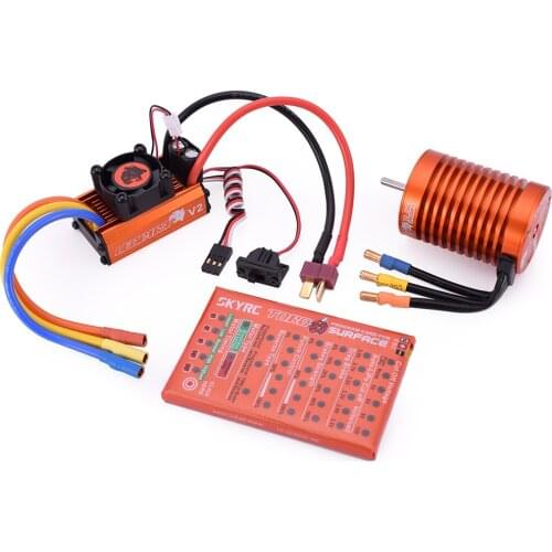 SKYRC LEOPARD 9T 4370KV Brushless Motor w/60A ESC Program Card Power System for 1/10 RC Car
