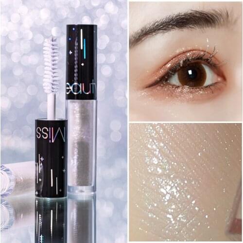 Crystal Diamond Fine Glitter Mascara Curly Eyelash Sequins Long Lasting Waterproof Non-smudge Quick-drying Eye Makeup TSLM1