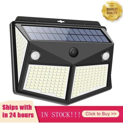 160/260 LED Solar Light Outdoor Waterproof Solar Powered Lamp PIR Motion Sensor Street Light For Garden Decoration 3 Modes