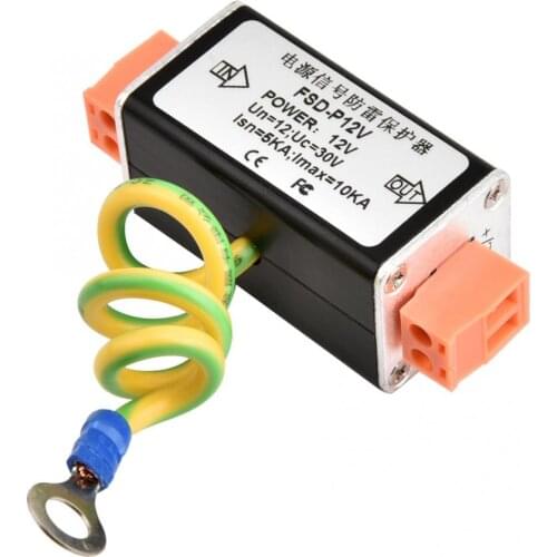 12V Single Channel Power Surge Protector Thunder Lighting Arrester Protection Device Hot Sale