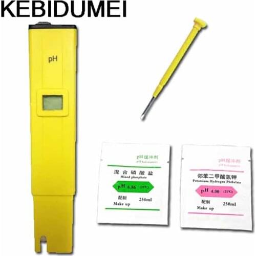 1pc Pocket Pen Water PH Meter Digital Tester Quality Measure Range 0.0-14.0pH for Aquarium Pool Water Laboratory Soil