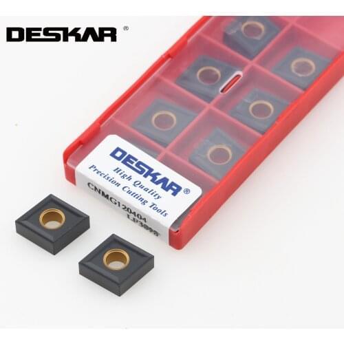 10PCS DESKAR CNMG120404 LF3018 CNMG120408 LF3018 CNC Turning Tools Carbide Inserts Lathe Cutting For Case Iron