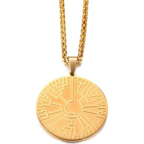 2021 Fashion And Korean Version Of Gold RoundTitanium steel Pendant Tree Of Life Simple And Personalized Necklace For Women