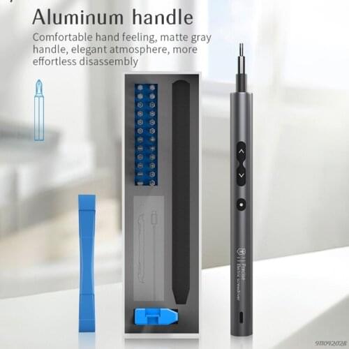 28pcs Precision Electric Screwdriver Multifunction Screwdriver Set with LED Light Lithium Battery for Phone Laptop 21 wholesales