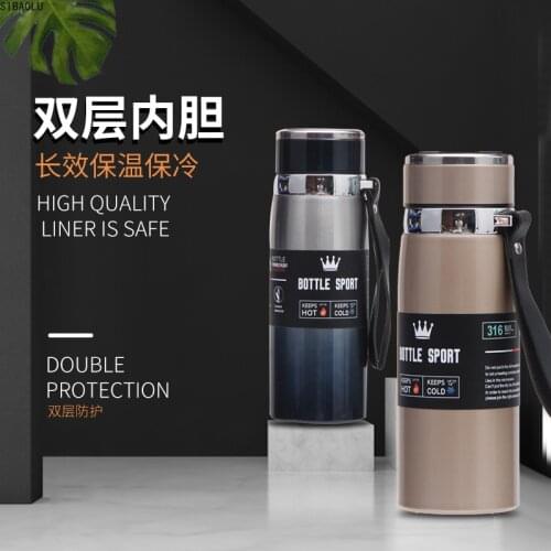 316 Vacuum Stainless Steel Insulation Pot Sling Insulation Cup Outdoor Sports Bottle Portable Mountaineering Travel Pot