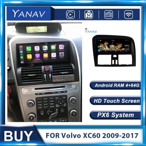 2 DIN Android car auto audio Tesla style stereo FOR Volvo XC60 2009-2017 car radio multimedia player GPS navigation DVD player
