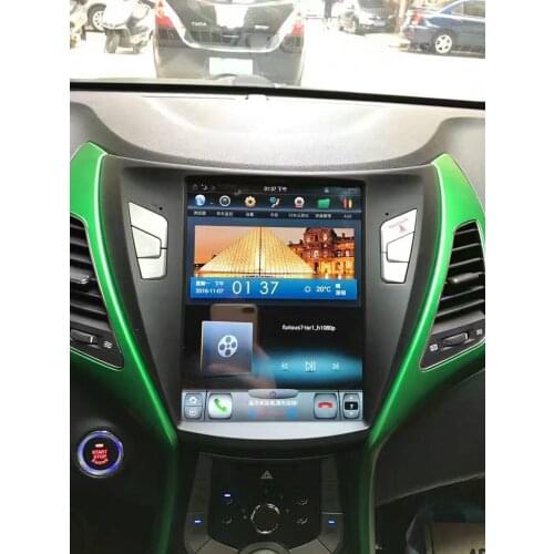 10.4 '' Vertical screen Tesla Style Android 9.0 Car DVD GPS Player navigation PX6 radio for Hyundai elantra 2012-2016 stereo