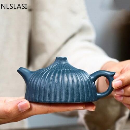 Yixing Boutique Tea pot Purple Clay Teapot beauty kettle Raw ore Azure mud Handmade Teaware Authentic Customized gifts 160ml