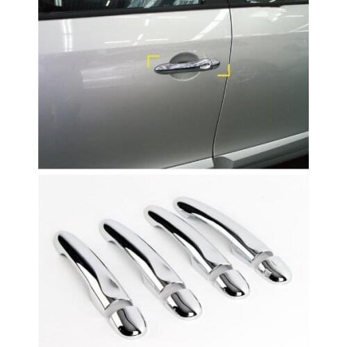 For Renault Samsug Sm3 FLUENCE SM5 Latitude 2011 2013 2015 Door Handle Cover ABS Chrome Car Styling Stickers Accessories 8pcs S1