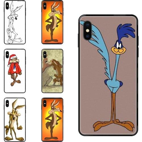 For Samsung Galaxy A70 A71 A70E A5 A6 A7 A8 A10 A10S A20 A20S A20E A21S A30S A40 A50 Wile E Coyote Black Soft TPU Luxury