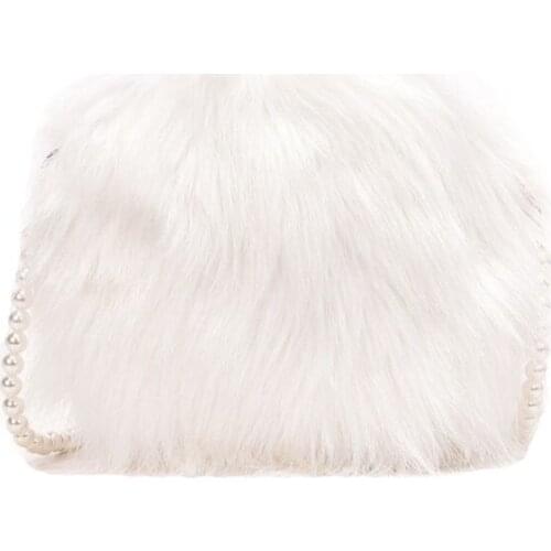 Women Ladies Faux Fur Shoulder Bag Crossbody Winter Tote Purse Messenger Satchel