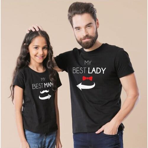 Father Daughter T Shirt Daddy Girls Clothes Set Best Man Lady Tees Matching Family Outfits Dad And Me Clothing Baby Girl Tshirts