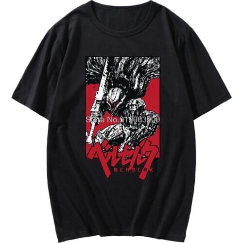 Kawaii Men Women Super Cool Short Sleeve Male Spring Summer T-shirt Japanese Anime Berserk Print Tshirt Unisex Harajuku T Shirt