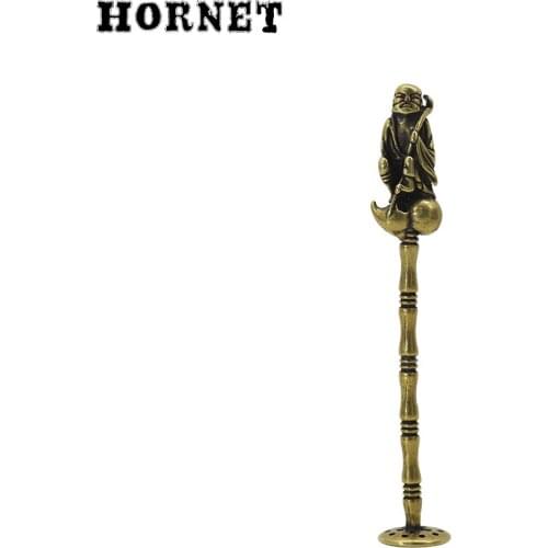 Hornet Retro Brass Cigarette Press Chinese Classic Character Elegant Pipe Pressing Rod Grinding Глушитель дыма Pipes Accessories
