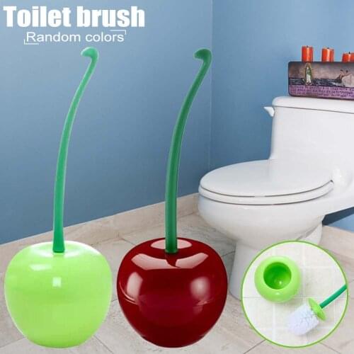 Innovative Cherry Shaped Toilet Cleaning Brush Bathroom Accessories Brush Head Random Color Delivery Accessories Supplies