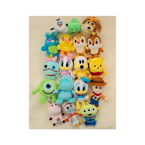 Disney Toy Story Woody Chip Dale Anime plush Keychain Cartoon Doll chain Toy Pendant Ornament Children Birthday Gift