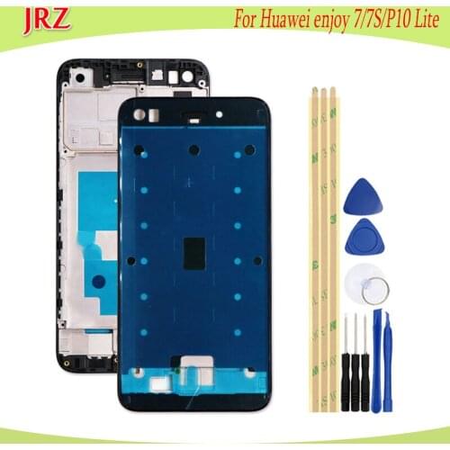 JRZ For Huawei enjoy 7/7S for Huawei P10 Lite Middle Frame Bezel Middle Plate Cover Repair Part Free tools