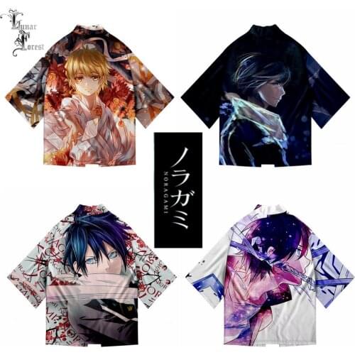 Noragami 3D Printing Japanese Kimono Haori Yukata Anime Cosplay Women/Men Fashion Summer Casual Cool Short Sleeve Streetwear