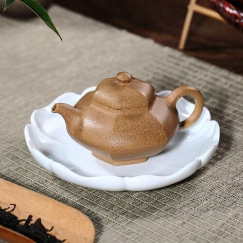 160cc Chinese Yixing Zisha Teapot Handmade DuanNi Clay Liufang Heting Tea Pot