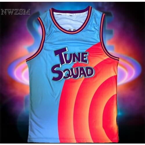 Costume Space Jam 6# Movie Tune Squad Basketball Jersey Set Sports Air Slam Dunk Sleeve Shirt Singlet Uniform Space Jam 2