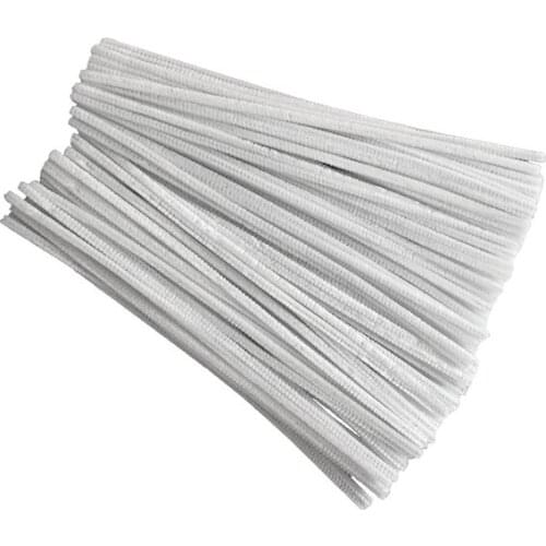 Hot 100 Pcs 30cm creation pipe cleaners, white