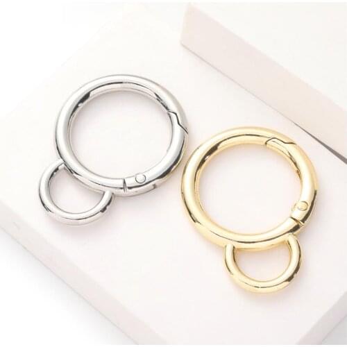 50pcs Gourd Shape 28MM Metal Spring Hook Buckle Jewelry Pendant DIY Crafts Outdoor Buckle Luggage Accessories