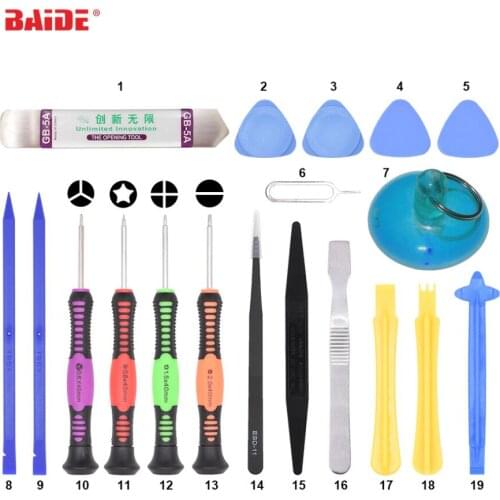With 0.6Y 0.8 Pentalobe Screwdrivers 19 in 1 Opening Tools Kit Pry Repair Tool Set for iPhone 7 Tablet PC Screen Battery Replace