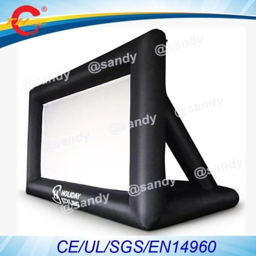 Free air ship to door,16/9 Home Theater inflatable front projection projector screen,outdoor giant inflatable Movie Screens