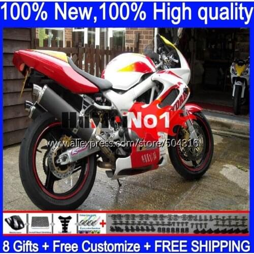 SuperHawk For HONDA VTR1000F 1997 1998 1999 2000 2001 117MC.57 VTR 1000 F 1000F VTR1000 F white red hot 97 02 03 04 05 Fairings