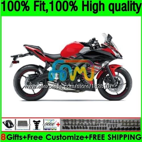 OEM Injection For KAWASAKI Bodys 650R ER6 F ER 6F 17 157BS.15 650R-ER6F ER-6F ER6F 17 18 19 2017 2018 2019 Fairings Factory red