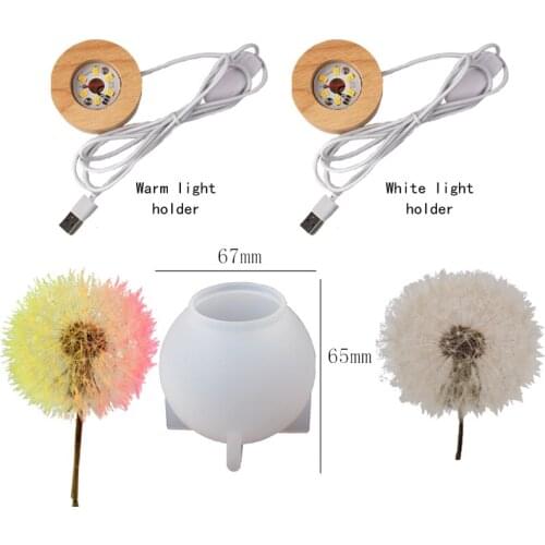 DIY Crystal Epoxy Resin Small Model Round Ball Crystal Ball Night Light Mirror Silica Mold Set Decoration Table Handmade