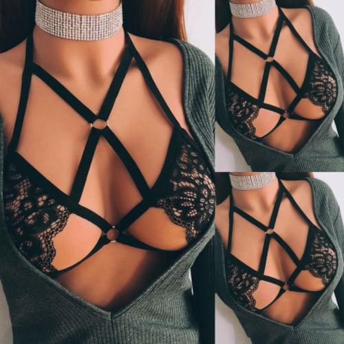 Sexy Club Womens Bra Hollow Cage Harness Lingerie DJ053