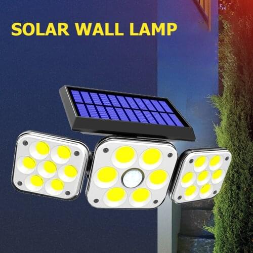 Solar Motion Sensor Wall Light Waterproof 3 Modes Garden Porch Street Lamp Wall Light Waterproof Garden Lamp Solar Lights