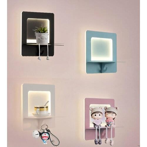 Modern LED Wall Lamps For Living Room Wall Light Stair Wall Decor Wall Sconce Lamp Sofa Backside With Shelf Luminaire