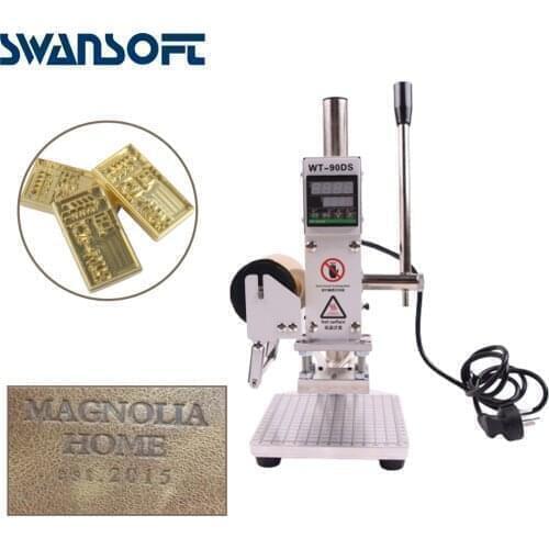 SWANSOFT Hot Foil Stamping Machine digital show gold foil printing stamping machine for pu leather pvc plastic cards