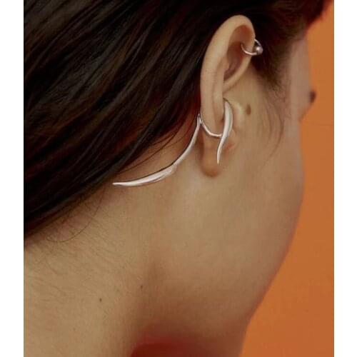 TIMEONLY Unique Design Geometrical Alloy Clip Earring for Women Ladies No Pierced Ear Clip Simple Earring Statement Jewellery